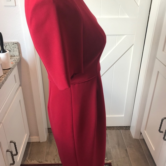 🍀HP🍀 J. Crew Classic Red Suiting Dress Size 4🍀 - Picture 5 of 6